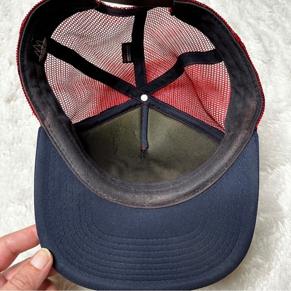 Prooflab Dandelion Mesh Snapback Trucker Hat Navy Burgundy Adult OS - Picture 7 of 11